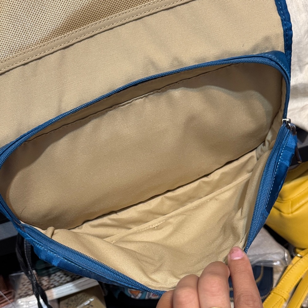 Coach Nylon Blue Signature Cosmetic Travel Case - Picture 6 of 10